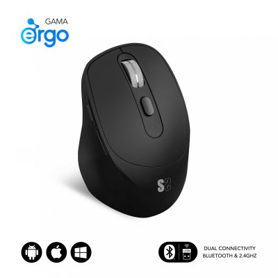 SUBBLIM  Souris Ergonomique Sans Fil Comfort Ergo Dual Battery 