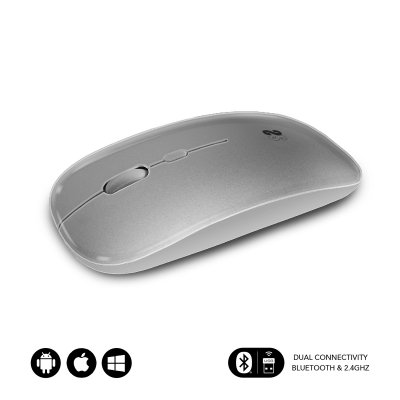 SUBBLIM  Submo-dflat22 Wireless Mouse Argent&eacute;