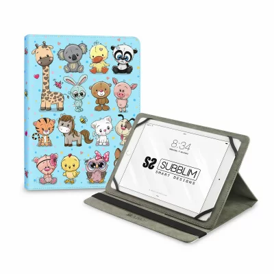 SUBBLIM  Trendy Case Etui Universel Animal pour Tablette jusqu'&agrave; 11