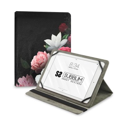 SUBBLIM  Trendy Case Etui Universel Roses pour Tablette jusqu'&agrave; 11