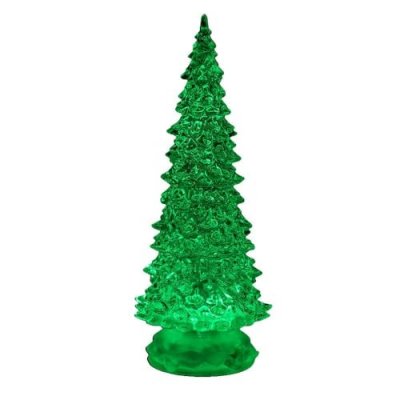 FéERIE LIGHTS ET CHRISTMAS Sujet de No&euml;l lumineux Sapin paillet&eacute; LED &agrave; variation de couleur H 21 cm