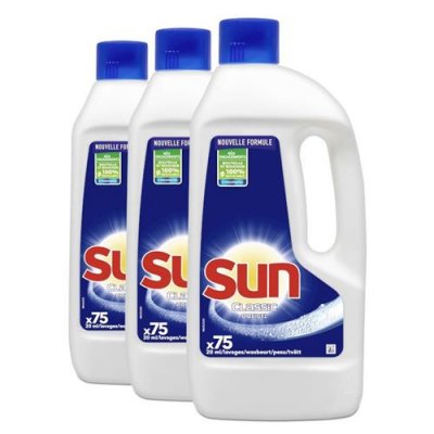 SUN  Liquide de Lavage Lave-Vaisselle Classic Standard, 75 lavages 1,5L