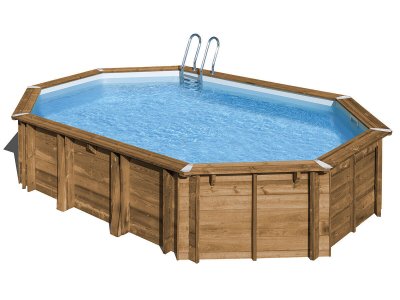 SUNBAY  Piscine bois rectangulaire Lemon - 3,75 x 2 x H 0,68 m