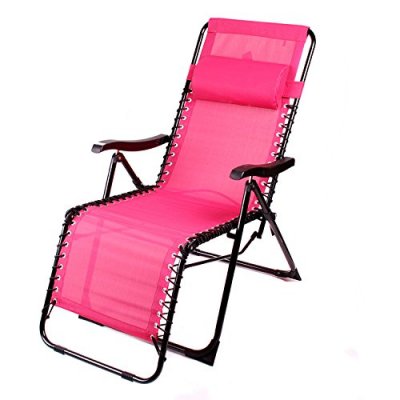 SUNNYDAYS  - Chaise longue avec repose-t&ecirc;te Playa - Framboise
