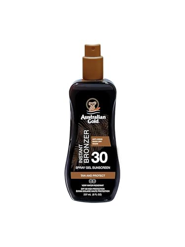 AUSTRALIAN GOLD Sunscreen SPF30 spray gel with instant bronzer 237 ml