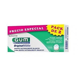 GUM Sunstar  Dentifrice Blanc Original 2 x 75 ml 236 gr