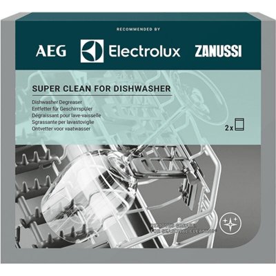 ELECTROLUX Super Clean - Nettoyant/D&eacute;graissant pour lave-vaisselle, 2 sachets