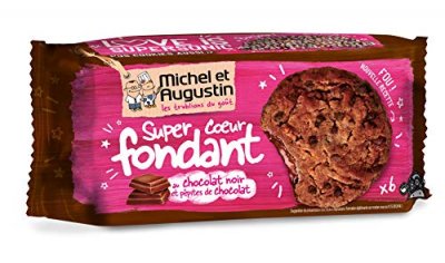 MICHEL ET AUGUSTIN Super coeur fondant au chocolat noir et p&eacute;pites de chocolat