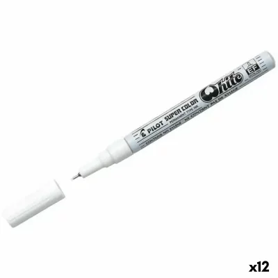 GENERIQUE SUPER COLOR Marqueur PERMANENT Pointe EXTRA FINE (Blanc) PILOT