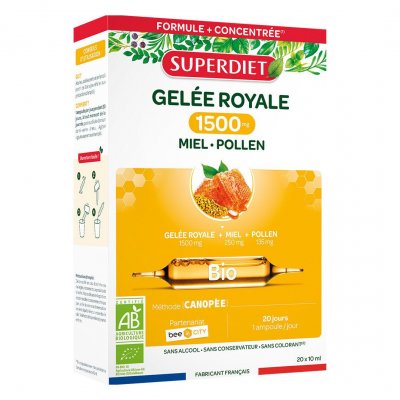 SUPERDIET Super Diet Gel&eacute;e Royale Bio 20 ampoules de 15ml