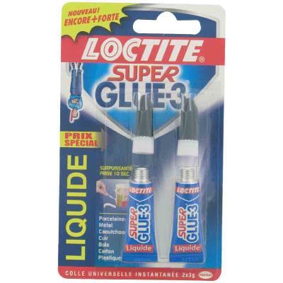 LOCTITE Super glue 3  - Liquide 2 x 3 g