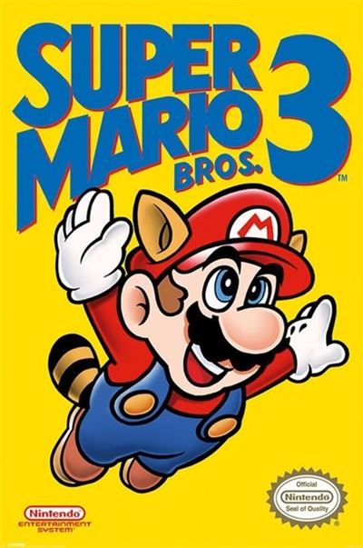 PYRAMID AMERICA Super Mario Bros. 3  poster NES Cover 61 x 91 cm