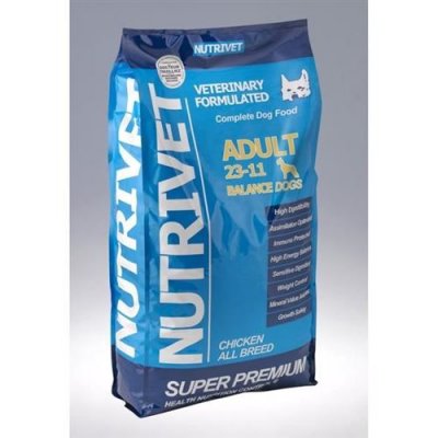 NUTRIVET SUPER PREMIUM Croquettes chien adulte 23/11 balance 15kg 0% bl&eacute;