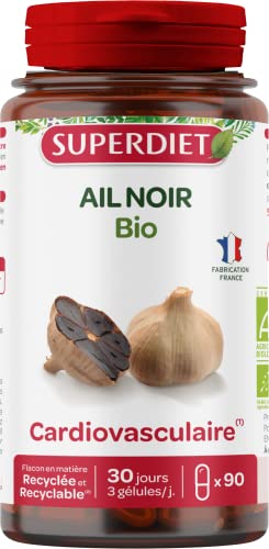 SUPERDIET  Ail Noir Bio - 90 G&eacute;lules - Bo&icirc;te plastique 90 g&eacute;lules