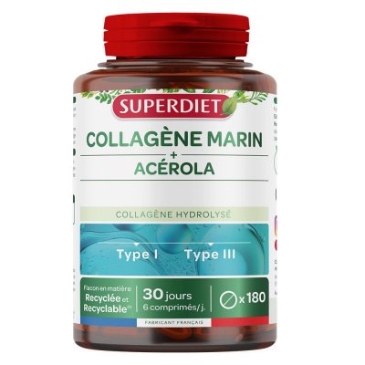 SUPERDIET  - COLLAGENE MARIN + VITAMINE C - 180 comprim&eacute;s