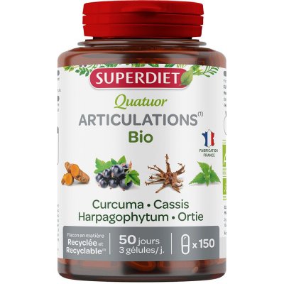 SUPERDIET  Quatuor Articulation Bio 150 g&eacute;lules