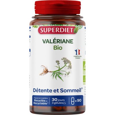 SUPERDIET  Val&eacute;riane Bio - 90 G&eacute;lules - Bo&icirc;te 90 g&eacute;lules
