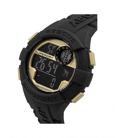 SUPERDRY  Homme Digital Montre avec Bracelet en Silicone SYG193BG