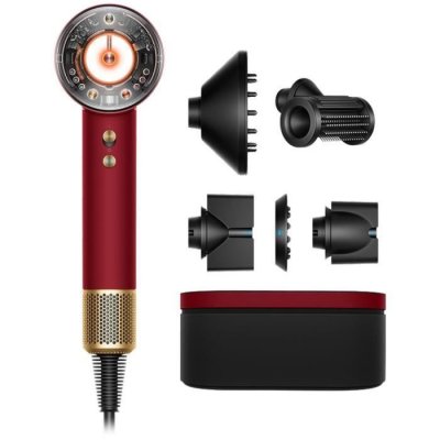 DYSON Supersonic Nural Cheveux lisses &agrave; ondul&eacute;s Velours Rouge et Or