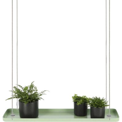 ESSCHERT DESIGN Support &agrave; plantes rectangulaire &agrave; suspendre vert Longueur de 58 cm