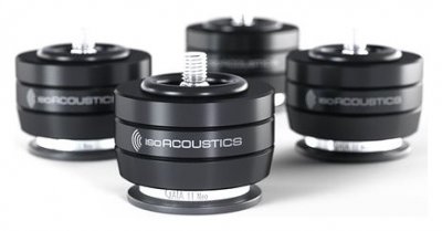 ISO ACOUSTICS Support d'enceinte  GAIA II Neo Noir vendus par 4 pi&egrave;ces