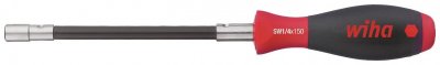 WIHA Support de bits avec poign&eacute;e de 1/4 pouce 150 mm de long mous