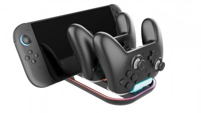 NACON Support de chargement pour la Nintendo Switch 2 et de 2 manettes Switch Pro.