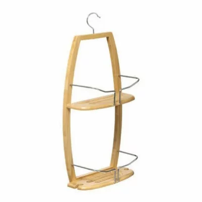 5 FIVE SIMPLY SMART Support de douche 2 etag&egrave;res ""bambou"" 61cm naturel