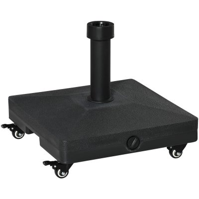 OUTSUNNY Support de parasol - Homcom - 45 x 45 x 9 cm - Noir