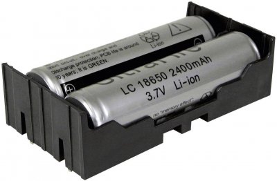 MPD Support de piles pour 2 piles li-ion 18650