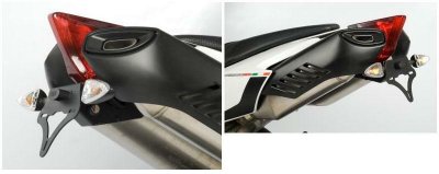 R&G RACING Support de plaque d'immatriculation  Aprilia Dorsoduro