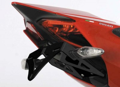 R&G RACING Support de plaque d&acute;immatriculation  noir Ducati Panigale