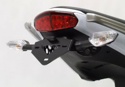 R&G RACING Support de plaque d&acute;immatriculation  noir Kawasaki ER-6 12