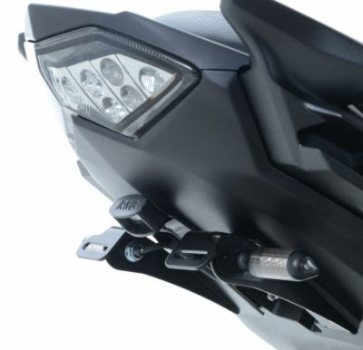 R&G RACING Support de plaque d&acute;immatriculation  noir Kawasaki Versys