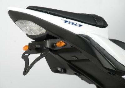 R&G RACING Support de plaque d&acute;immatriculation  noir Suzuki GSR 750 1