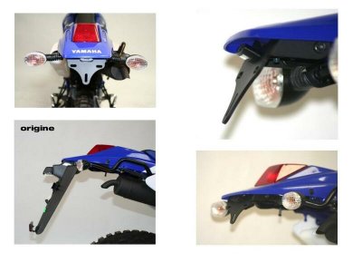 R&G Support de plaque d&acute;immatriculation  Racing noir Yamaha DT 125 X
