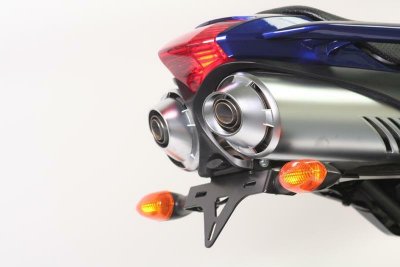 R&G RACING Support de plaque d&acute;immatriculation  noir Yamaha FZ6 04-10
