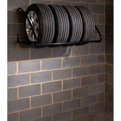 Support De Pneus Mural En Tube 25 Mm Peinture Poudre &Eacute;poxy