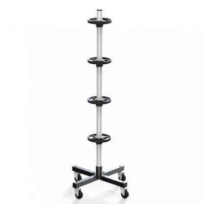 XPOTOOL Support De Rangement Mobile Pour Pneus Range - Jantes Jusqu&acute;&agrave; 225 Mm Arbre &Agrave; Pneus Garage Cave