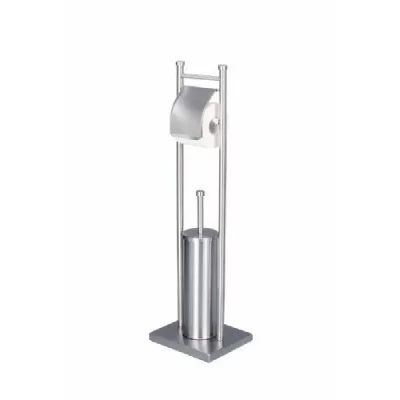 ZELLER PRESENT Support de salle de bain pour brosse WC et papier, 2 en 1, ZELLER