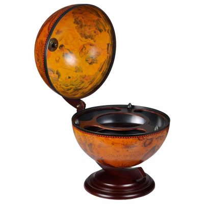 Support de vin sous forme de globe Bois d'eucalyptus Vidaxl Marron