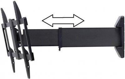 SPEAKA PROFESSIONAL Support mural TV  1232718 37"" - 70"" inclinable + pivotable, rotatif noir