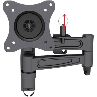 SPEAKA PROFESSIONAL Support mural TV  1232719 13"" - 27"" inclinable + pivotable, rotatif noir