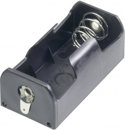 GOOBAY Support pile 1x R14 (C)  12473 connexion &agrave; souder (L x l x h) 25 x 60.5 x 30 mm