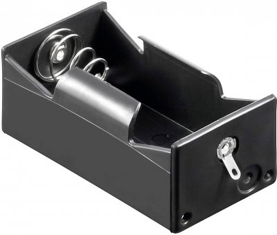 GOOBAY Support pile 1x R20 (D)  12457 connexion &agrave; souder (L x l x h) 69 x 35 x 27.5 mm
