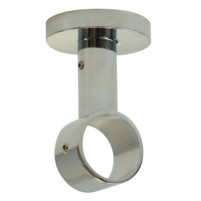 Support Plafond pour Tringle en Acier D28 - Chrome