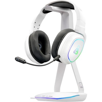 THE G LAB Support pour Casque/Micro-Casque - THE G-LAB - K-STAND HYDROGEN - 2 ports USB - Blanc 