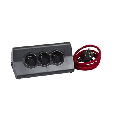 LEGRAND Support tablette fb 3x2pt 2usb 15m noir
