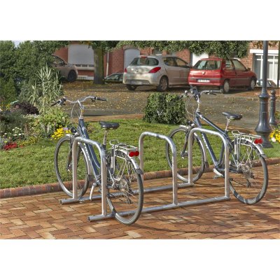 MOTTEZ Support v&eacute;los en ligne 3 arceaux pour 6 v&eacute;los