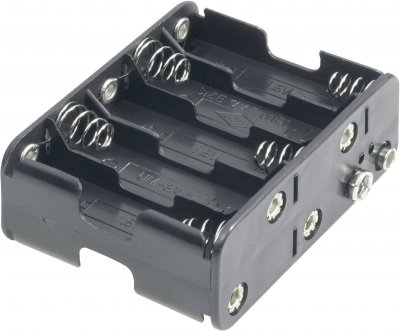 GOOBAY Supports de Piles Mignon aa avec Bouton-Pression (11469) - 
